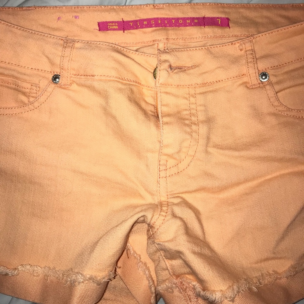Orange Jean shorts